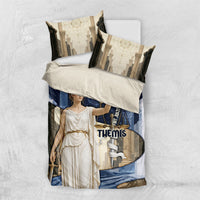 Themis Lady Justice Bedding Set Greek Mythology Blindfold Scales Statue Classic Art Style