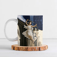 Themis Lady Justice Ceramic Mug Greek Mythology Blindfold Scales Statue Classic Art Style