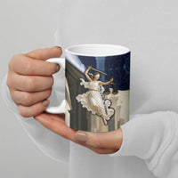 Themis Lady Justice Ceramic Mug Greek Mythology Blindfold Scales Statue Classic Art Style