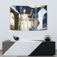 Themis Lady Justice Tapestry Greek Mythology Blindfold Scales Statue Classic Art Style