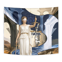 Themis Lady Justice Tapestry Greek Mythology Blindfold Scales Statue Classic Art Style