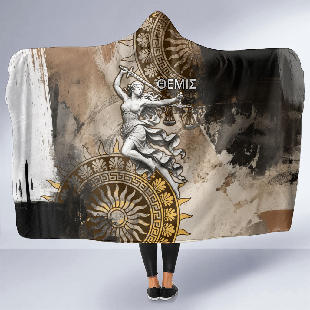 Themis Lady Justice Hooded Blanket Greek Goddess Statue Antique Marble Classic Mythology