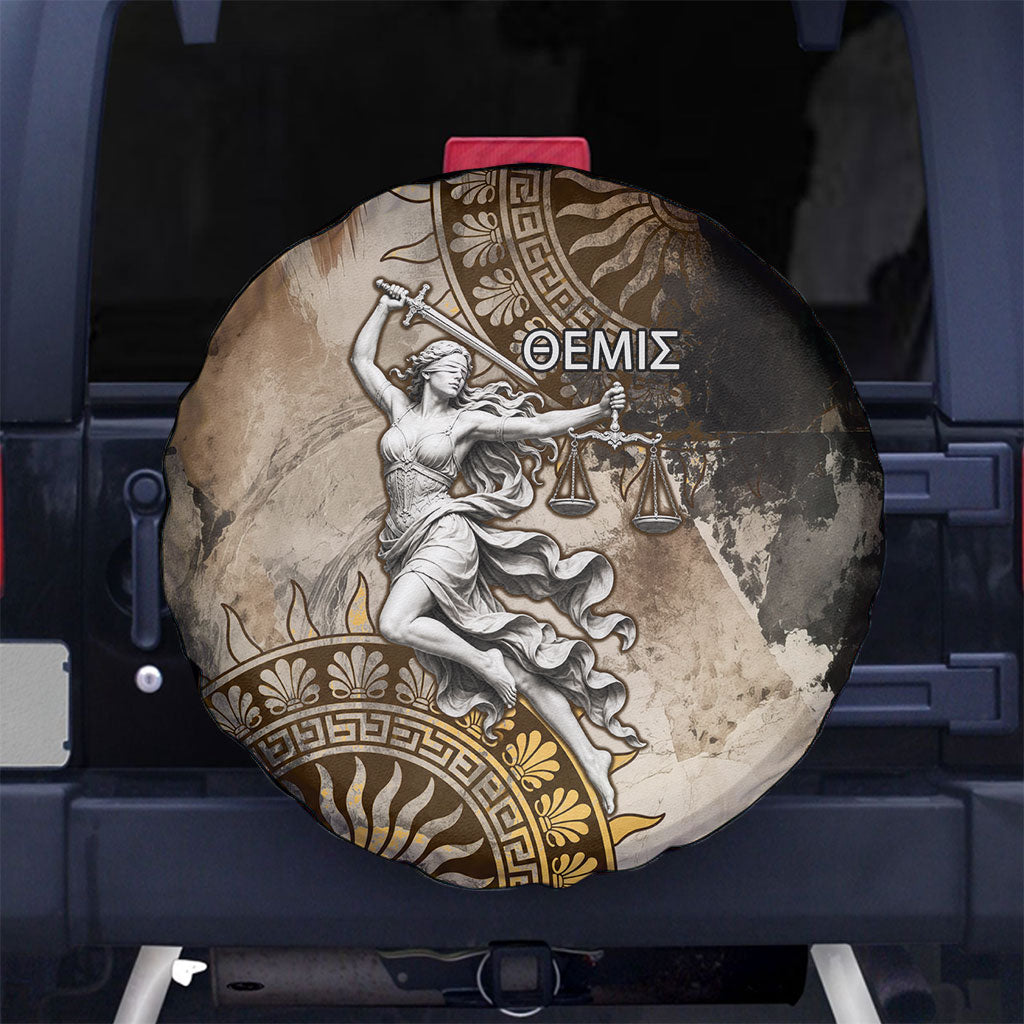 Themis Lady Justice Spare Tire Cover Greek Goddess Statue Antique Marble Classic Mythology