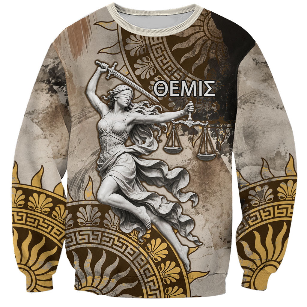 Themis Lady Justice Sweatshirt Greek Goddess Statue Antique Marble Classic Mythology