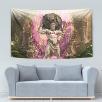 Greek Mythology Atlas Carrying Celestial Sphere Tapestry Floral Stone Statue Classical Art Ancient History Symbol
