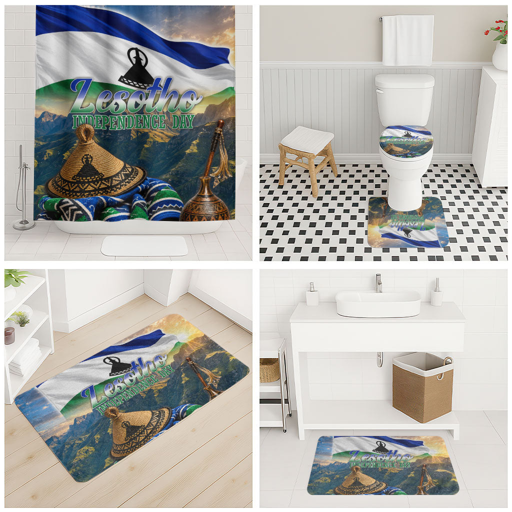 Lesotho Independence Day Bathroom Set Basotho Hat Flag And Cultural Heritage