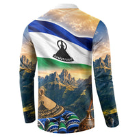 Lesotho Independence Day Button Sweatshirt Basotho Hat Flag And Cultural Heritage