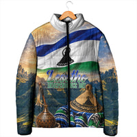 Lesotho Independence Day Padded Jacket Basotho Hat Flag And Cultural Heritage