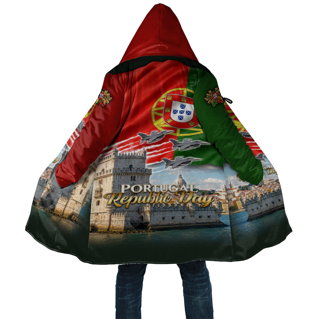 Portugal Republic Day Cloak National Flag Belem Tower And Fighter Jets