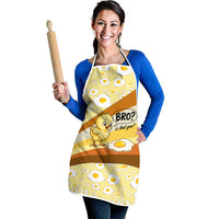 Funny Chick World Egg Day Apron Retro Cartoon Chick And Fried Egg Comic Quote