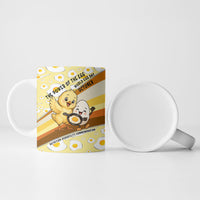 Funny Chick World Egg Day Ceramic Mug Retro Cartoon Chick And Fried Egg Comic Quote