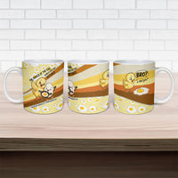 Funny Chick World Egg Day Ceramic Mug Retro Cartoon Chick And Fried Egg Comic Quote