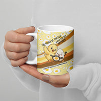 Funny Chick World Egg Day Ceramic Mug Retro Cartoon Chick And Fried Egg Comic Quote