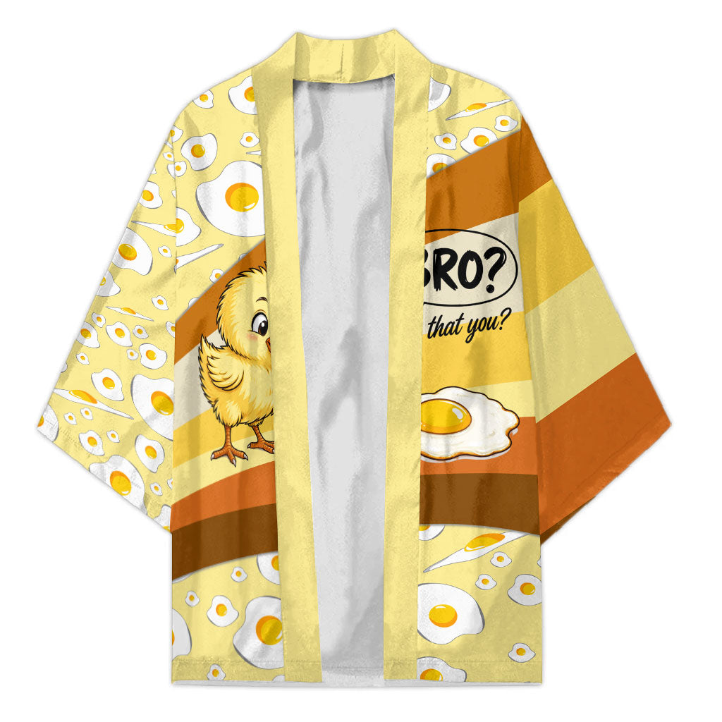 Funny Chick World Egg Day Kimono Retro Cartoon Chick And Fried Egg Comic Quote