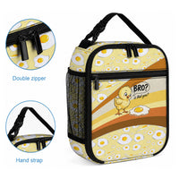 Funny Chick World Egg Day Lunch Bag Retro Cartoon Chick And Fried Egg Comic Quote