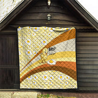 Funny Chick World Egg Day Quilt Retro Cartoon Chick And Fried Egg Comic Quote