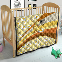 Funny Chick World Egg Day Quilt Retro Cartoon Chick And Fried Egg Comic Quote