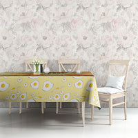 Funny Chick World Egg Day Tablecloth Retro Cartoon Chick And Fried Egg Comic Quote