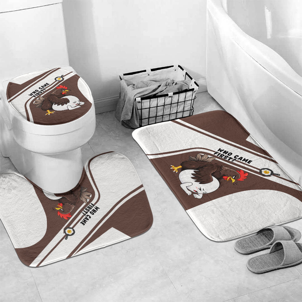 Hen And Egg World Egg Day Bathroom Set Who Came First Cute Cartoon Hen And Egg