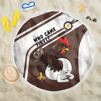 Hen And Egg World Egg Day Beach Blanket Who Came First Cute Cartoon Hen And Egg