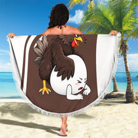Hen And Egg World Egg Day Beach Blanket Who Came First Cute Cartoon Hen And Egg