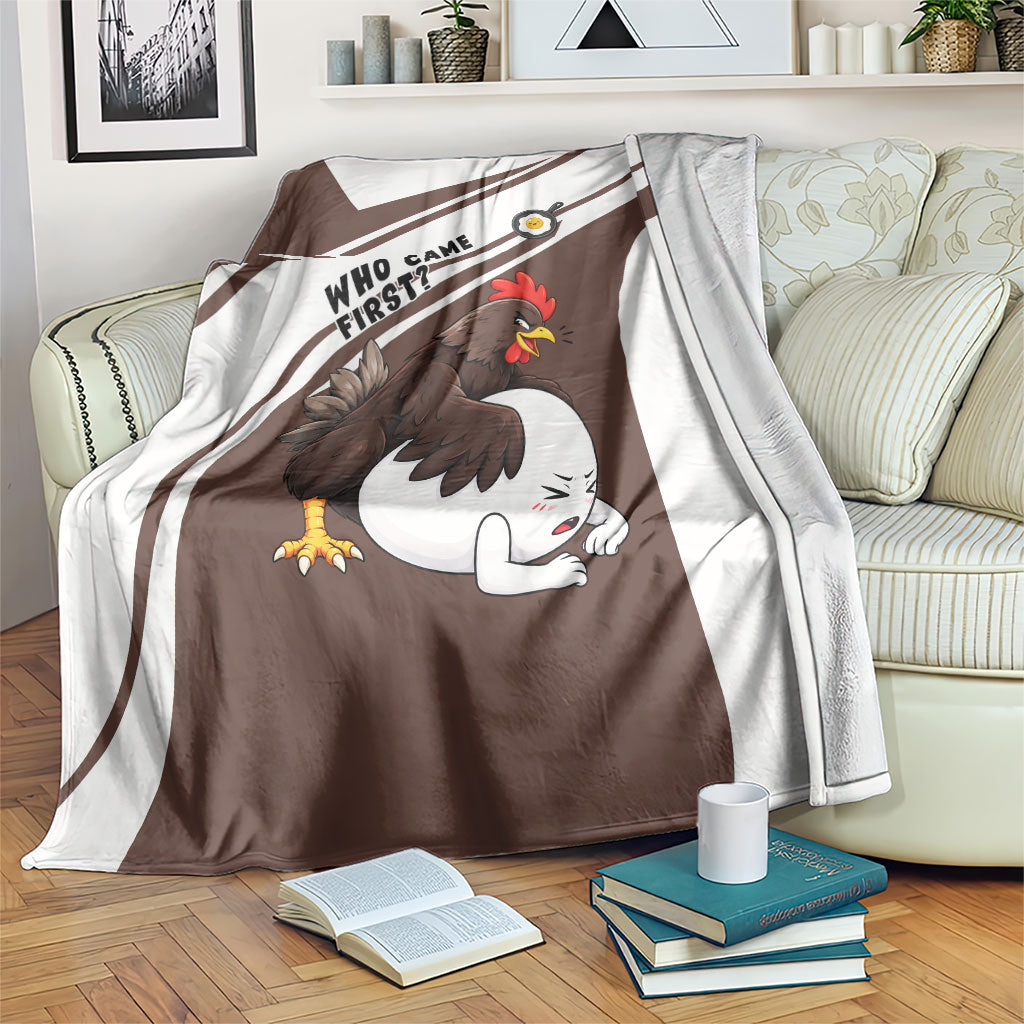 Hen And Egg World Egg Day Blanket Who Came First Cute Cartoon Hen And Egg