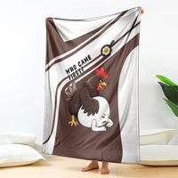 Hen And Egg World Egg Day Blanket Who Came First Cute Cartoon Hen And Egg