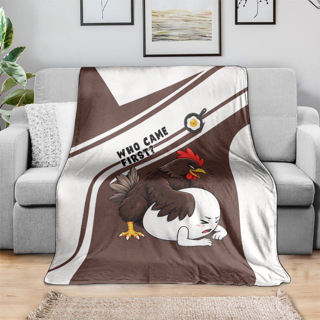 Hen And Egg World Egg Day Blanket Who Came First Cute Cartoon Hen And Egg