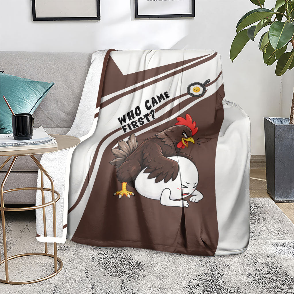 Hen And Egg World Egg Day Blanket Who Came First Cute Cartoon Hen And Egg