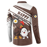 Hen And Egg World Egg Day Button Sweatshirt Who Came First Cute Cartoon Hen And Egg