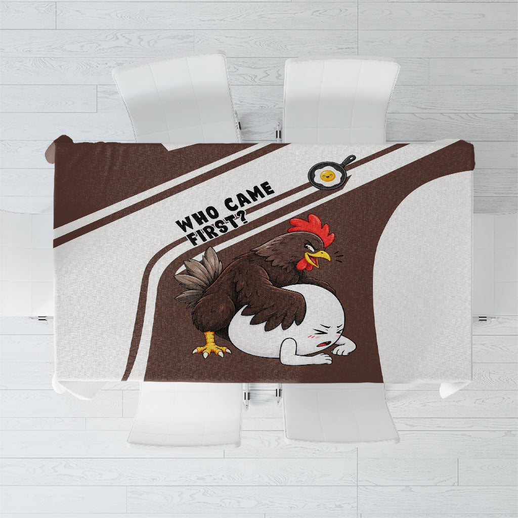 Hen And Egg World Egg Day Tablecloth Who Came First Cute Cartoon Hen And Egg