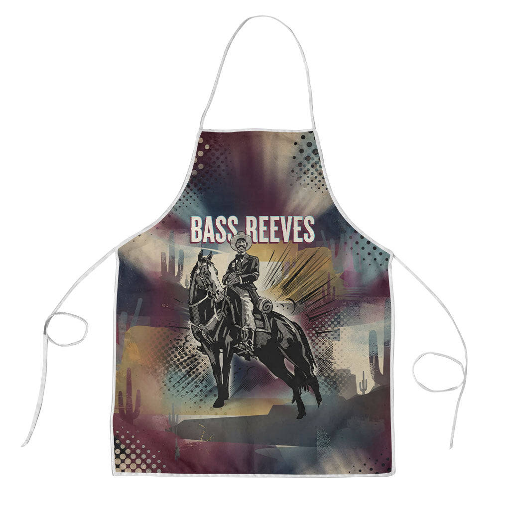 Bass Reeves Black Cowboy Legend Apron Vintage Pop Art US Marshal Horse Desert