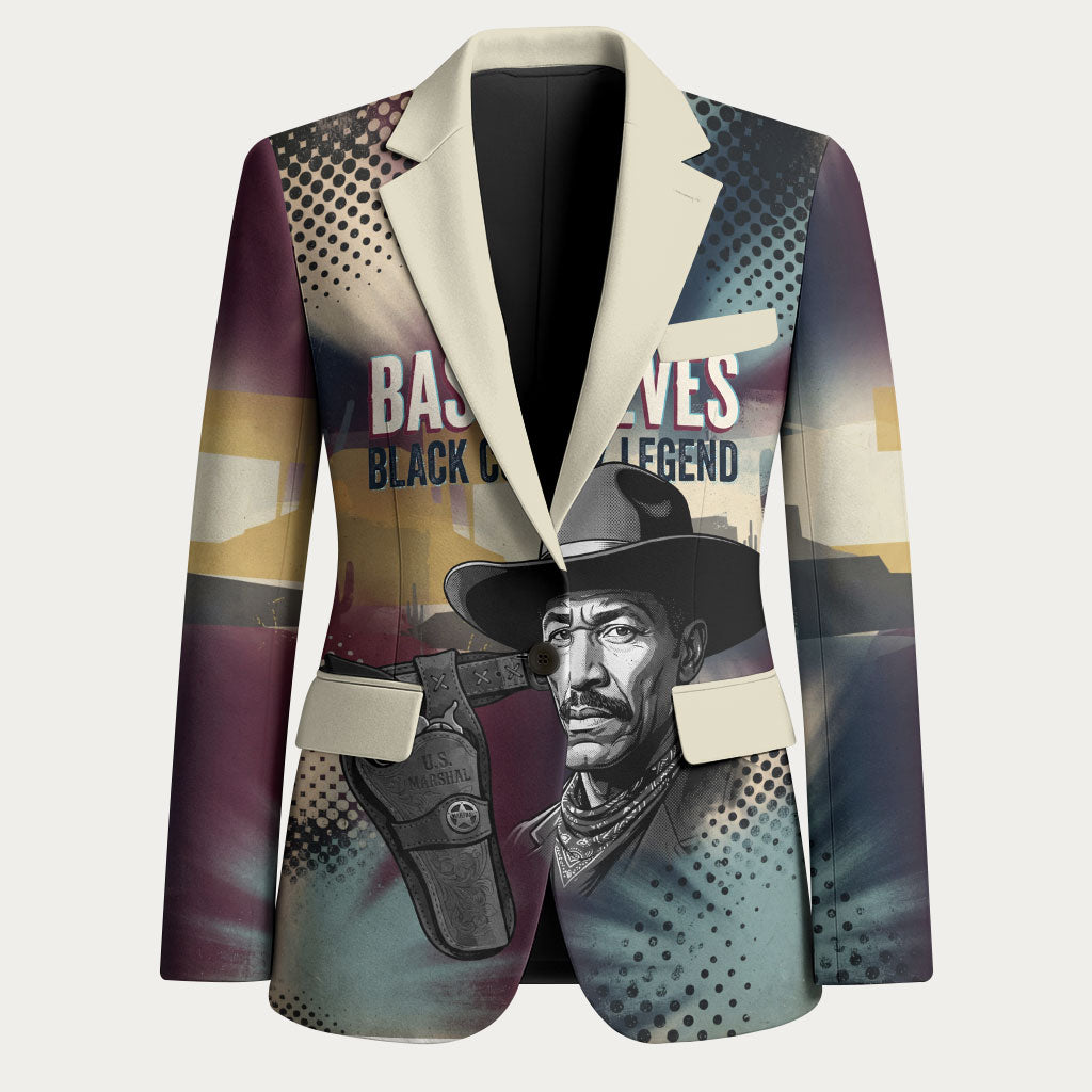 Bass Reeves Black Cowboy Legend Blazer Vintage Pop Art US Marshal Horse Desert