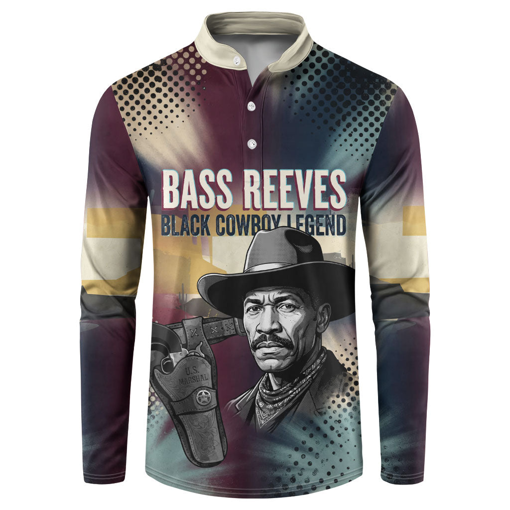 Bass Reeves Black Cowboy Legend Button Sweatshirt Vintage Pop Art US Marshal Horse Desert