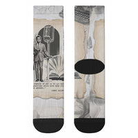James Baldwin Truth Has A Voice Crew Socks Vintage Newspaper Collage Book Writer