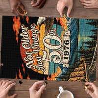 50th Birthday 1976 Puzzle Not Older Just Vintage Retro Sunset Mountain