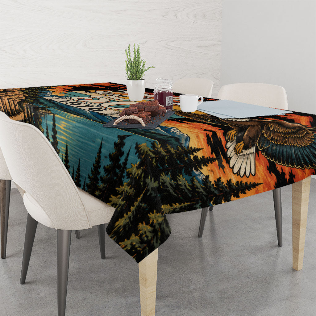 50th Birthday 1976 Tablecloth Not Older Just Vintage Retro Sunset Mountain