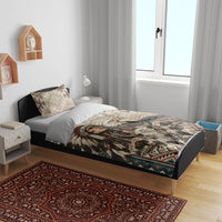 Native American Chief Eagle Bedding Set Southwestern Tribal Geometric Bison Skull Art
