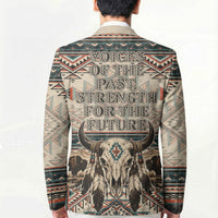 Native American Chief Eagle Blazer Southwestern Tribal Geometric Bison Skull Art
