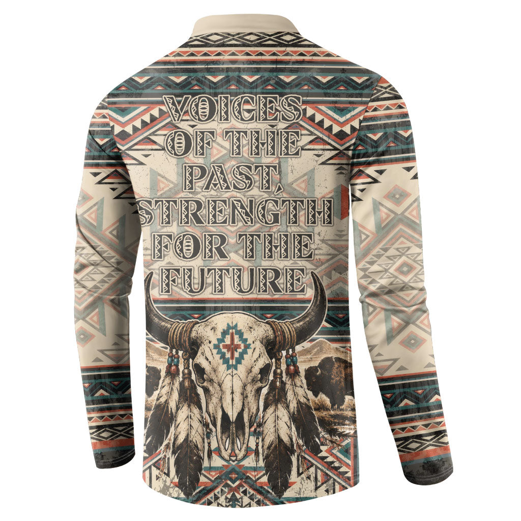 Native American Chief Eagle Button Sweatshirt Southwestern Tribal Geometric Bison Skull Art