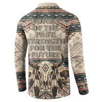 Native American Chief Eagle Button Sweatshirt Southwestern Tribal Geometric Bison Skull Art
