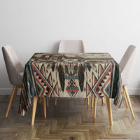 Native American Chief Eagle Tablecloth Southwestern Tribal Geometric Bison Skull Art