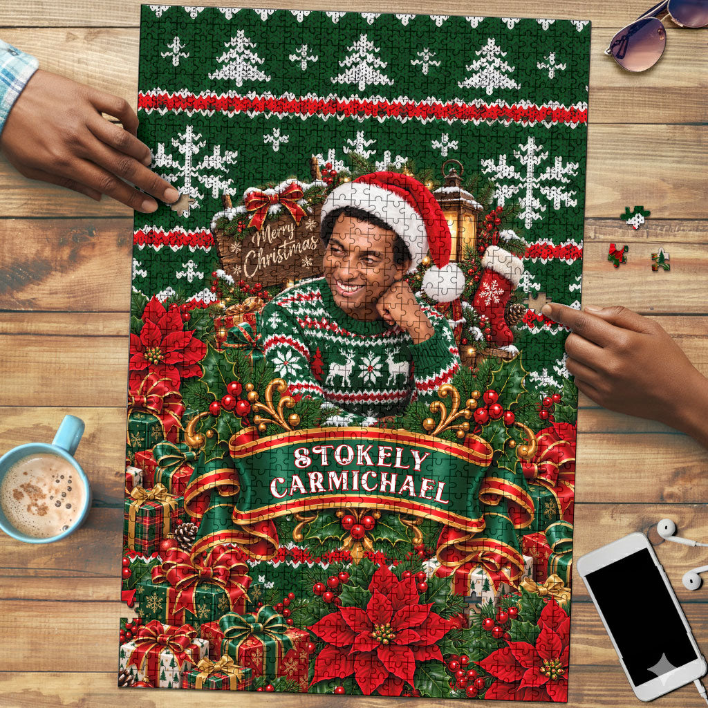 Stokely Carmichael Black Power Christmas Puzzle Retro Ugly Christmas Pattern Civil Rights Leader Pan African