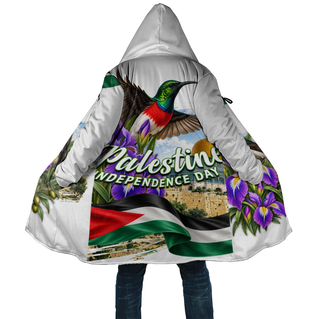 Palestine Dome Of The Rock Cloak Flag Sunbird Iris Flower Cultural Heritage