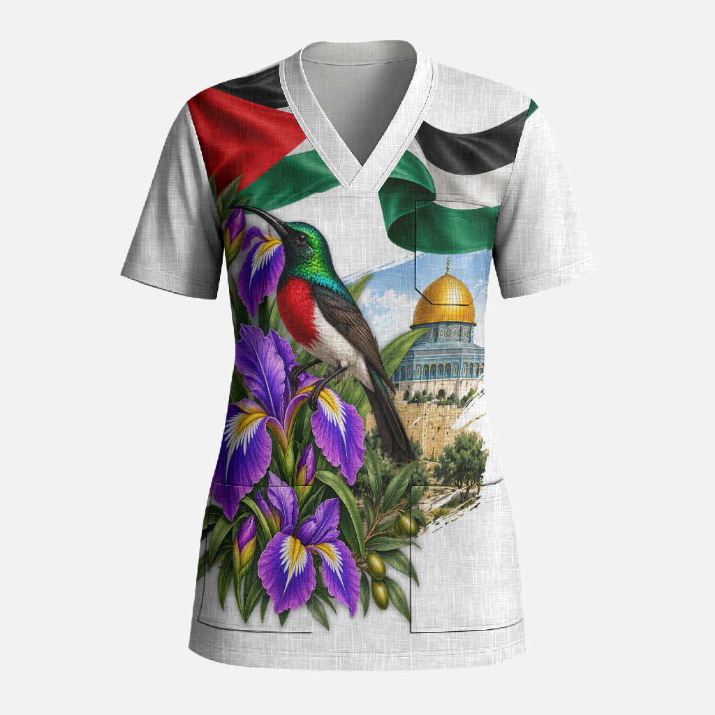 Palestine Dome Of The Rock Scrub Top Flag Sunbird Iris Flower Cultural Heritage