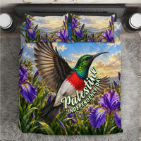 Palestine Independence Day Bedding Set Sunbird Iris Flower Cultural Heritage