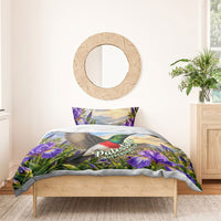 Palestine Independence Day Bedding Set Sunbird Iris Flower Cultural Heritage