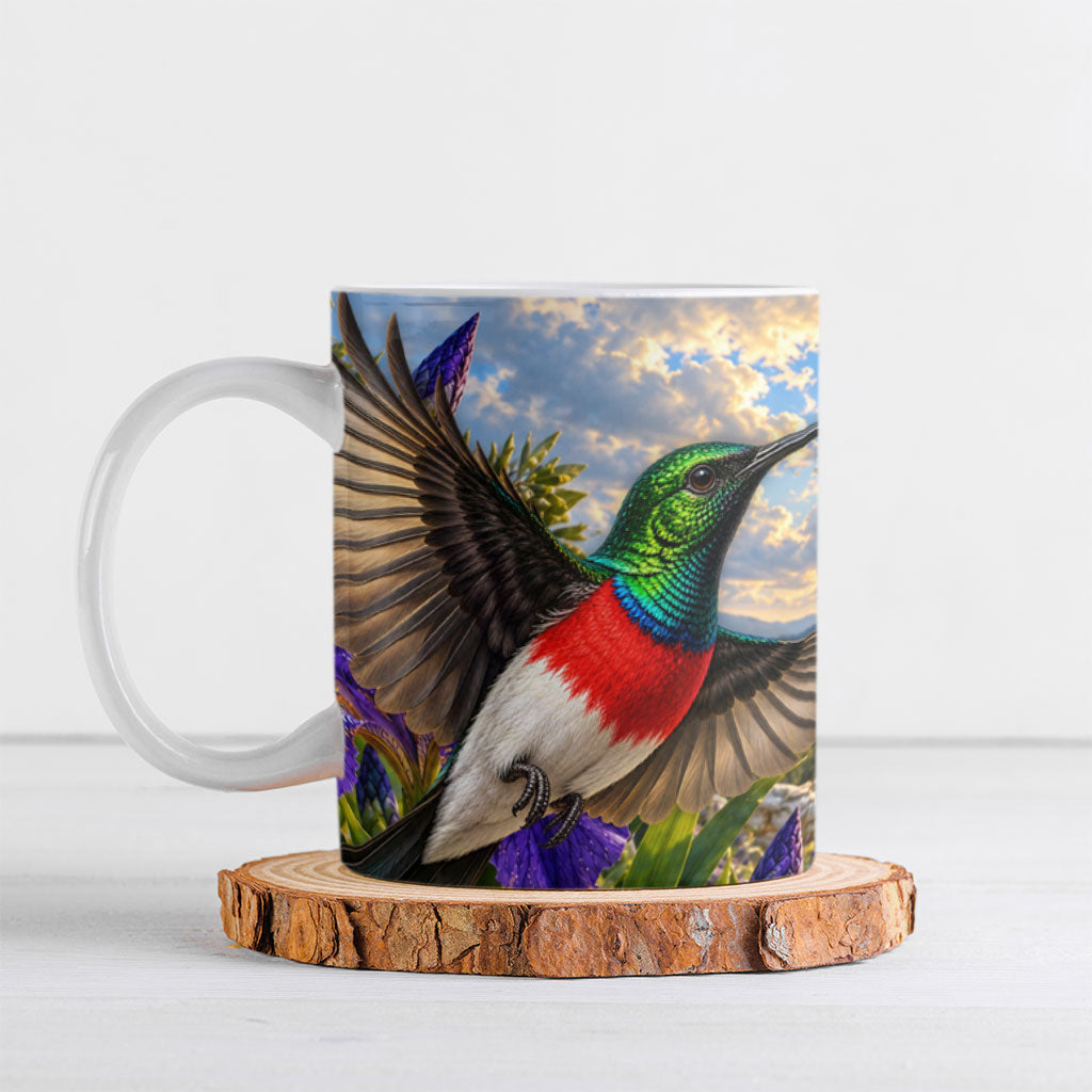 Palestine Independence Day Ceramic Mug Sunbird Iris Flower Cultural Heritage