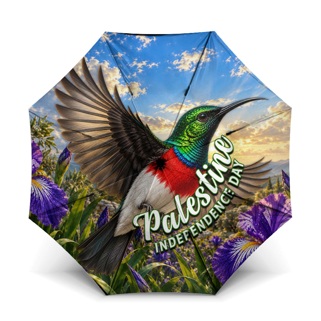 Palestine Independence Day Umbrella Sunbird Iris Flower Cultural Heritage