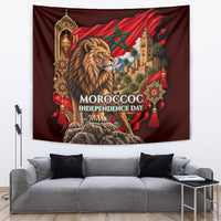Morocco Independence Day Lion Tapestry Atlas Mountain Kasbah Heritage